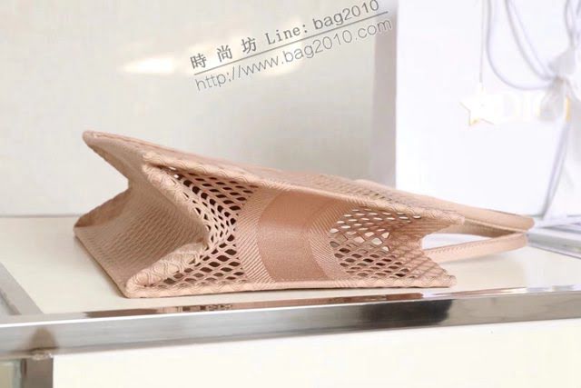 Dior女包 迪奧Christian Dior網眼織物效果刺繡tote托特包 Dior購物袋  dfk1567